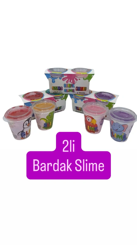 SİNO 2 RENK 2Lİ BARDAK SLİME